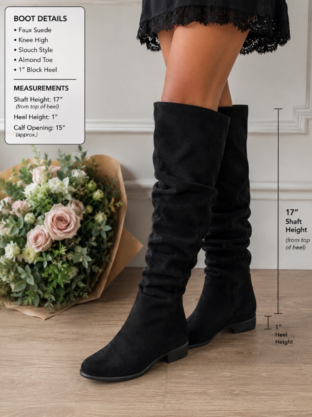 Women’s Faux Suede Knee High Boots